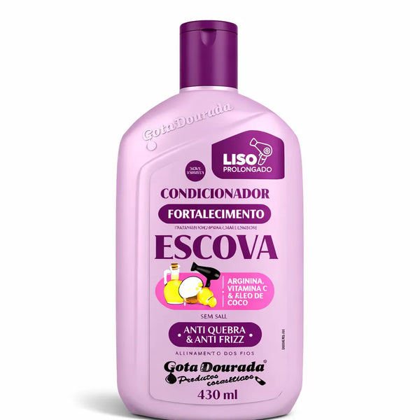 Gota Dourada – Acondicionador Fortalecedor con Arginina y Coco para Cabello con Calor 430ml