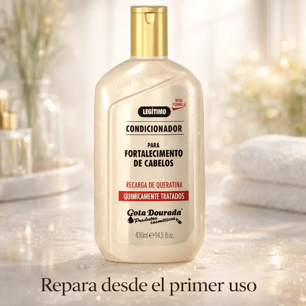 Gota Dourada – Acondicionador Recarga de Queratina para Cabello Tratado Químicamente 430ml