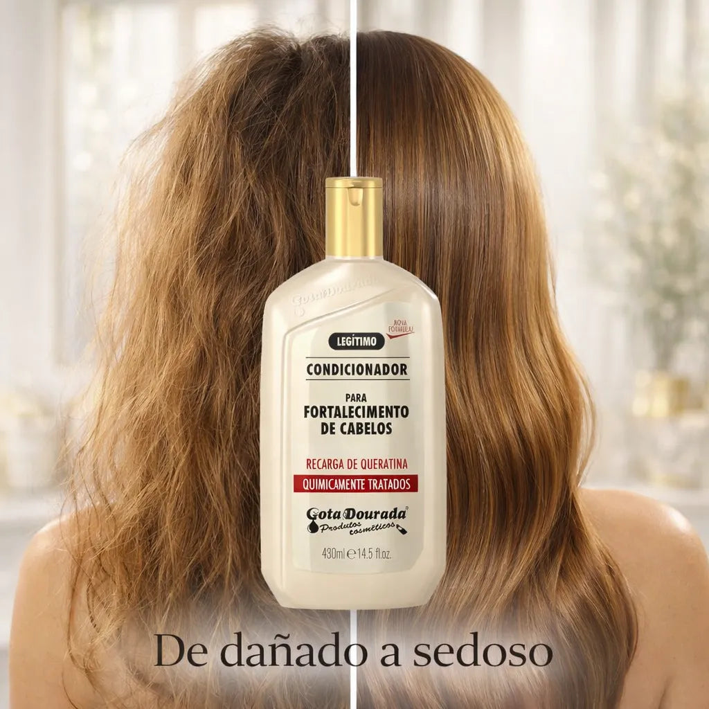Gota Dourada – Acondicionador Recarga de Queratina para Cabello Tratado Químicamente 430ml