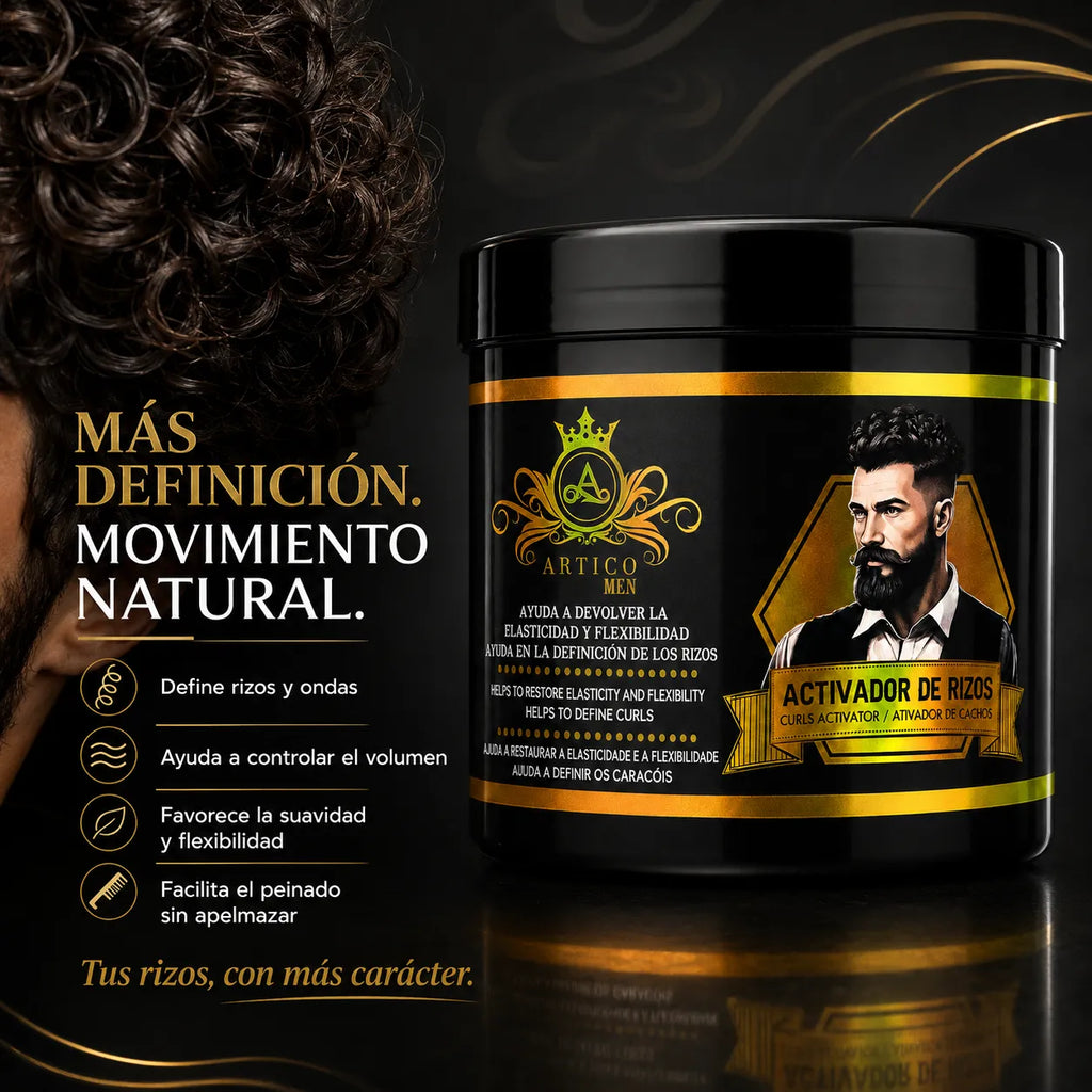Artico Men – Activador de Rizos para Cabello Rizado y Ondulado 500ml