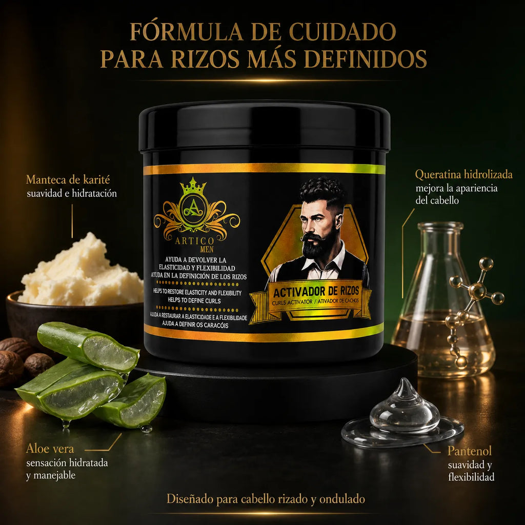 Artico Men – Activador de Rizos para Cabello Rizado y Ondulado 500ml