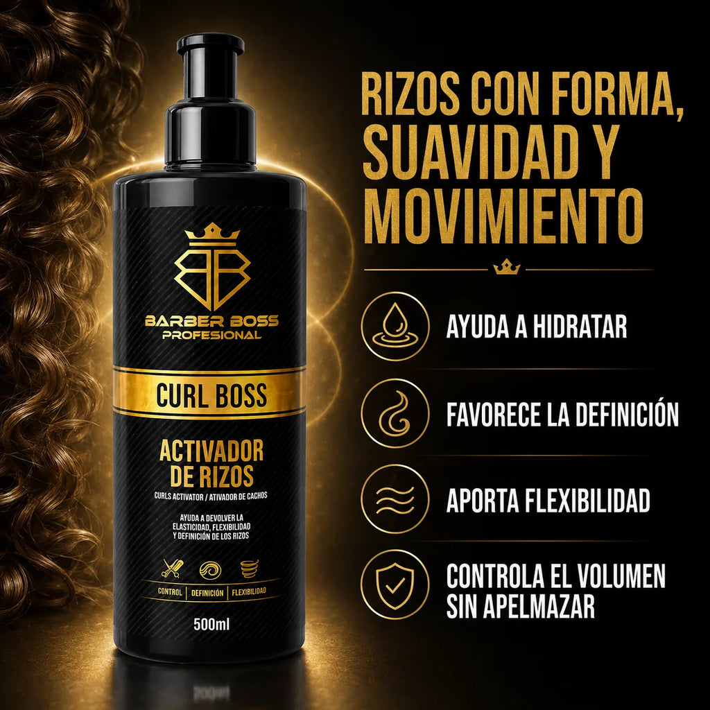 Barber Boss – Activador de rizos para cabello rizado y ondulado 500 ml