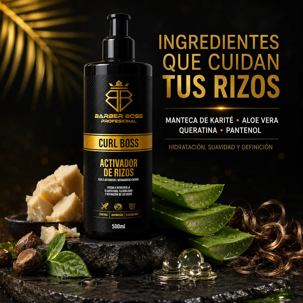 Barber Boss – Activador de rizos para cabello rizado y ondulado 500 ml