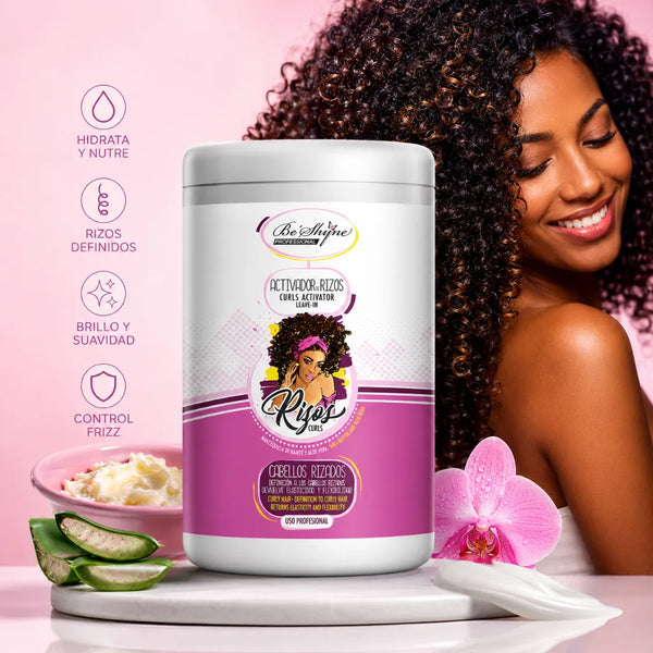 Be´Shyne – Activador de Rizos con Keratina y Pro Vitaminas B5 para Cabello Rizado 1kg