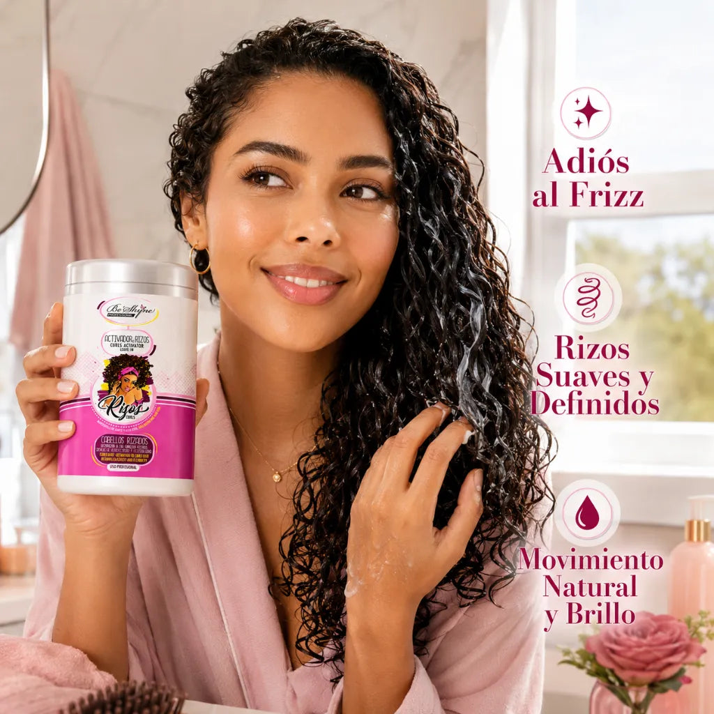 Be´Shyne – Activador de Rizos con Keratina y Pro Vitaminas B5 para Cabello Rizado 1kg