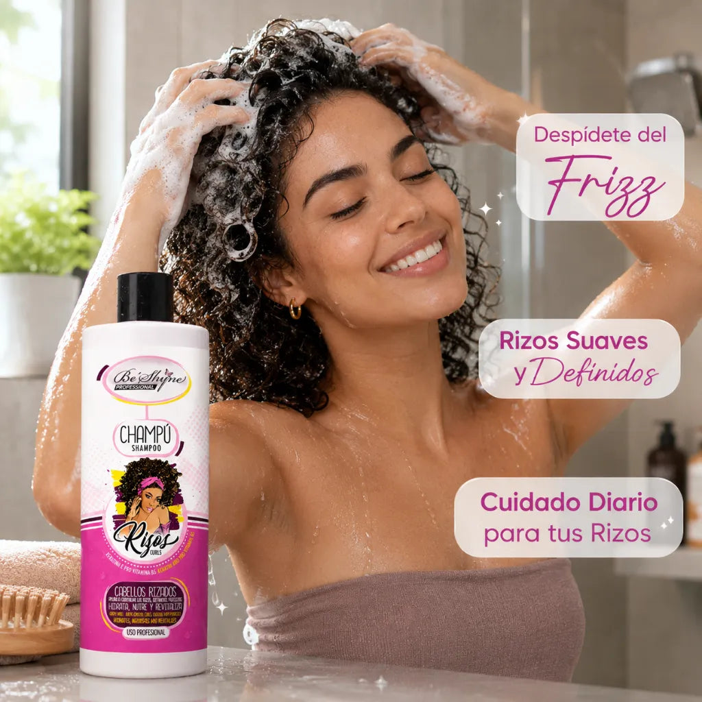 Be’Shyne – Champú para Rizos con Queratina y Pro Vitamina B5 1000ml