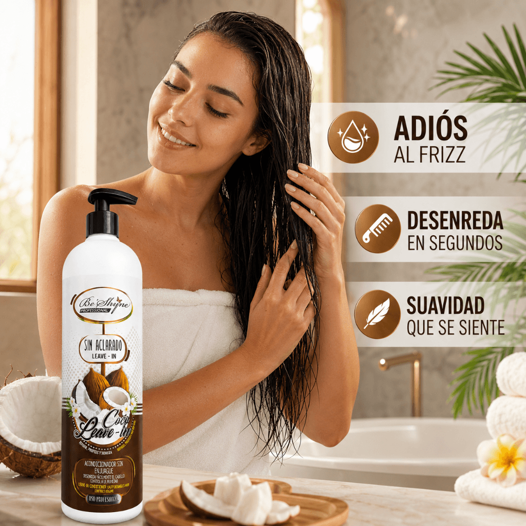 Beshyne – Acondicionador Sin Enjuague de Coco para Control del Volumen 500ml