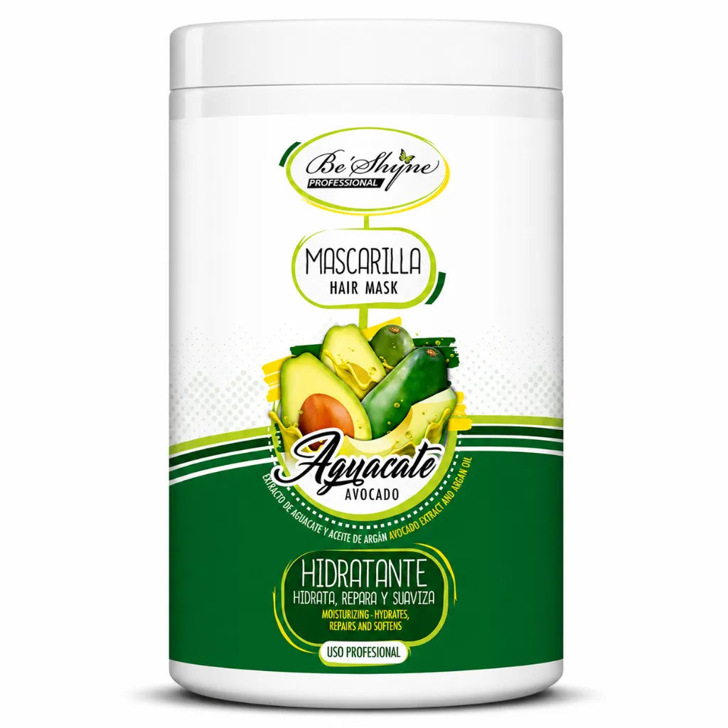 Be´Shyne – Mascarilla Capilar Hidratante con Aguacate y Argán para Cabello Seco 1kg