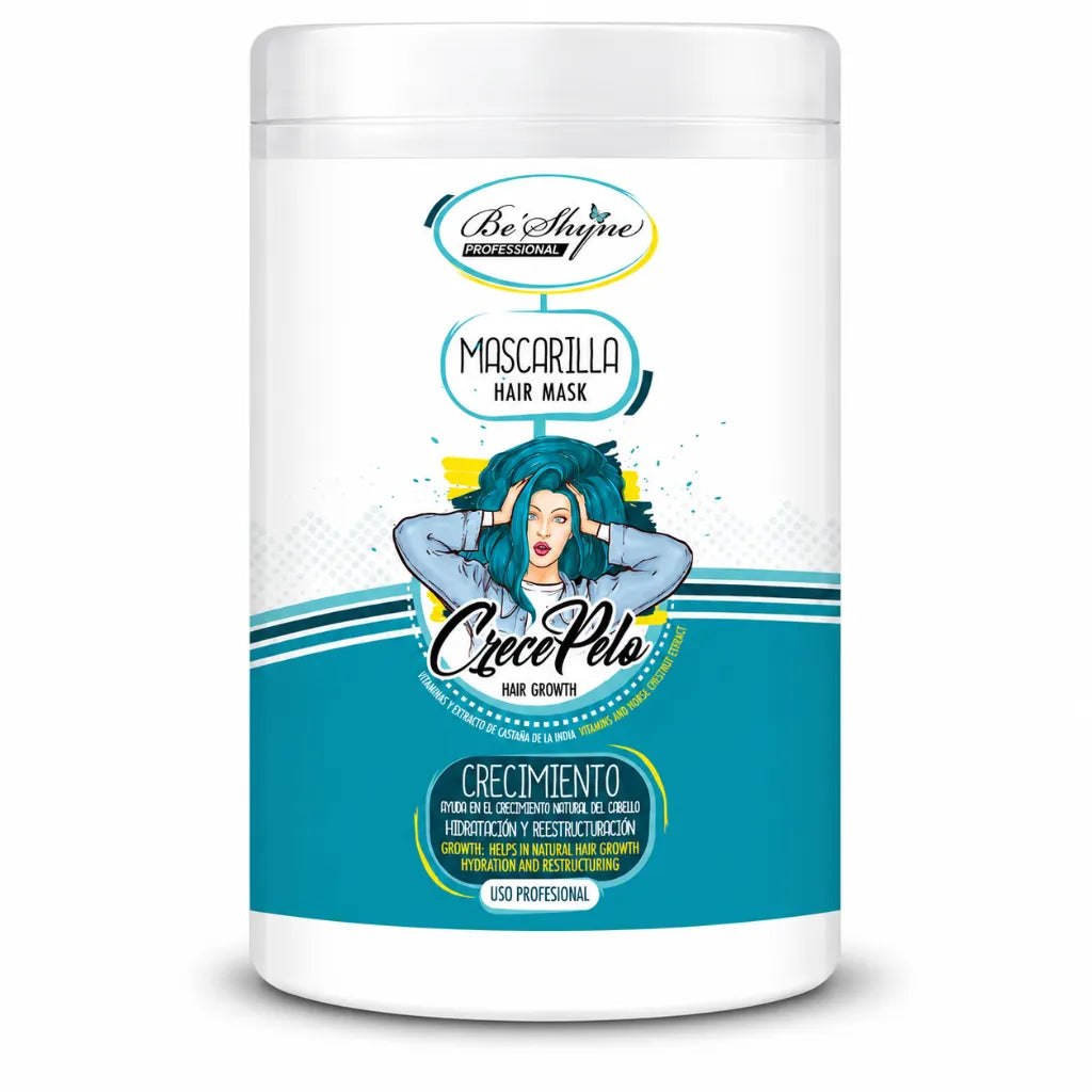 Be’Shyne – Mascarilla Capilar para Crecimiento del Cabello con Biotina y Pantenol 1L