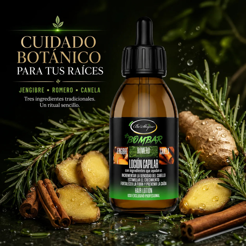 Be'Shyne +Bombar – Loción capilar para cabello con caída 125 ml
