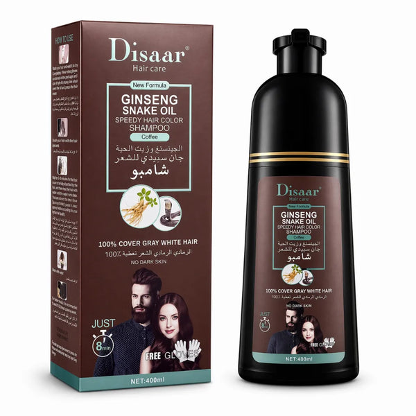 DISAAR – Champú Color Café cubre Canas con Colágeno y Aceite de Argán  400ml