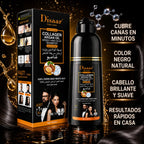 DISAAR – Champú Color Negro cubre Canas con Colágeno y Aceite de Argán 400ml