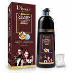 DISAAR– Champú Color Rojo Borgoña con Colágeno y Aceite de Argán para Cabello y Barba 400ml