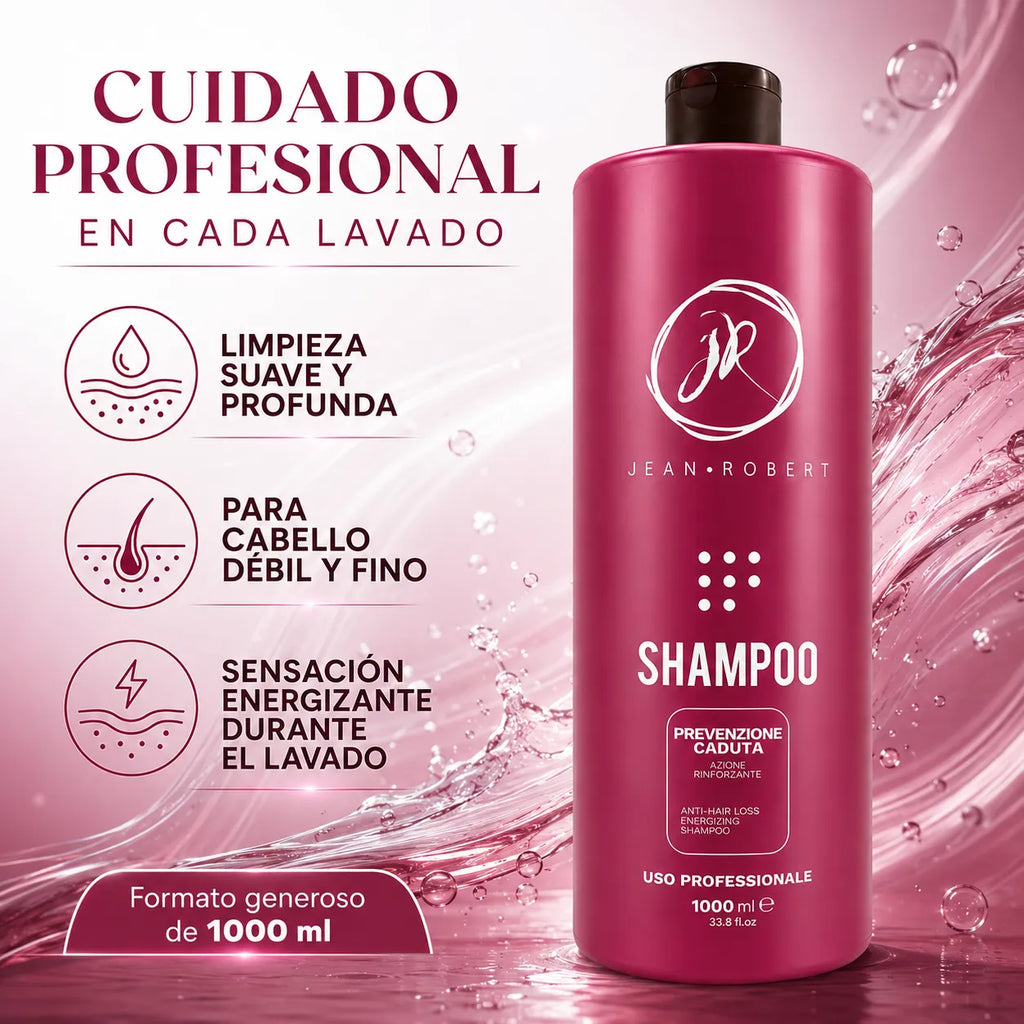 Jean Robert – Champú anticaída fortalecedor para cabello débil y fino 1000 ml