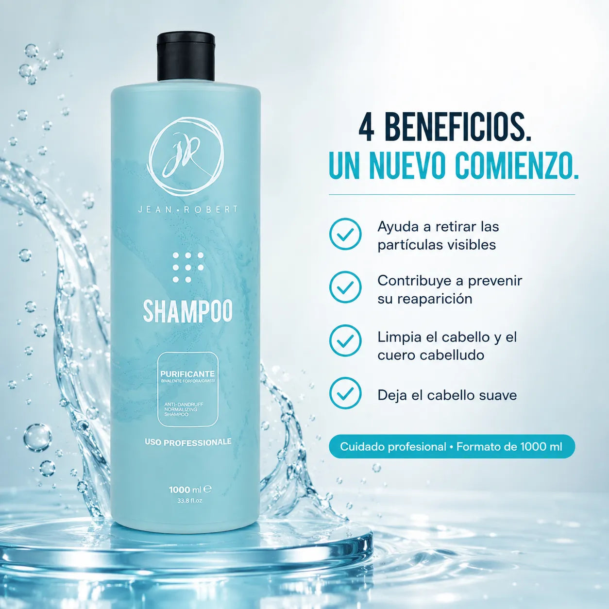 Jean Robert – Champú anticaspa dermopurificante 1000 ml