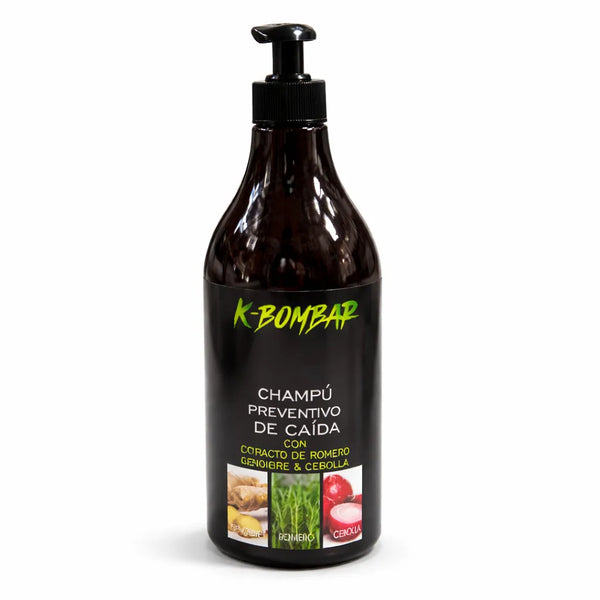 Bombar – Champú Anticaída con Romero, Cebolla y Jengibre para Fortalecer el Cabello 1000ml