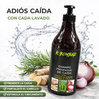 Bombar – Champú Anticaída con Romero, Cebolla y Jengibre para Fortalecer el Cabello 1000ml