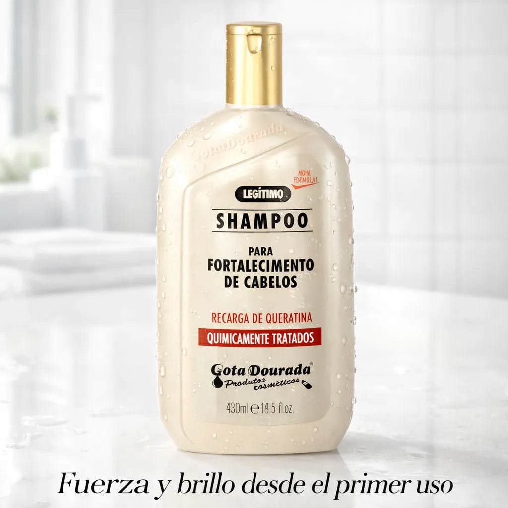 Gota Dourada – Champú Recarga de Queratina para Cabello Tratado Químicamente 430ml