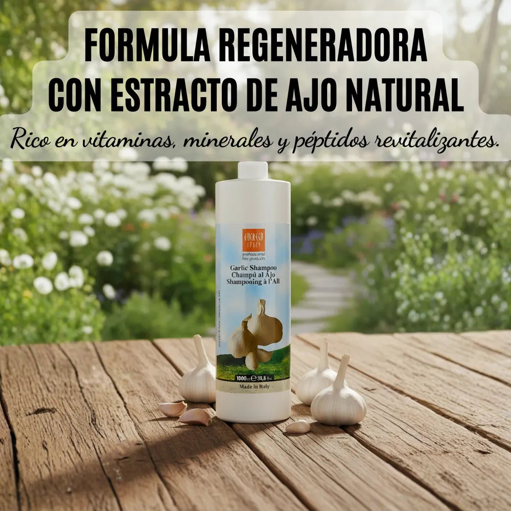 Champú Regenerador al Ajo – Fortalece, Nutre y Revitaliza el Cabello Tratado | 1000/300 ml