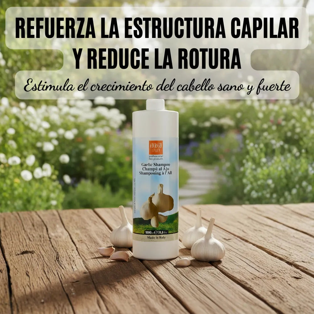 Champú Regenerador al Ajo – Fortalece, Nutre y Revitaliza el Cabello Tratado | 1000/300 ml