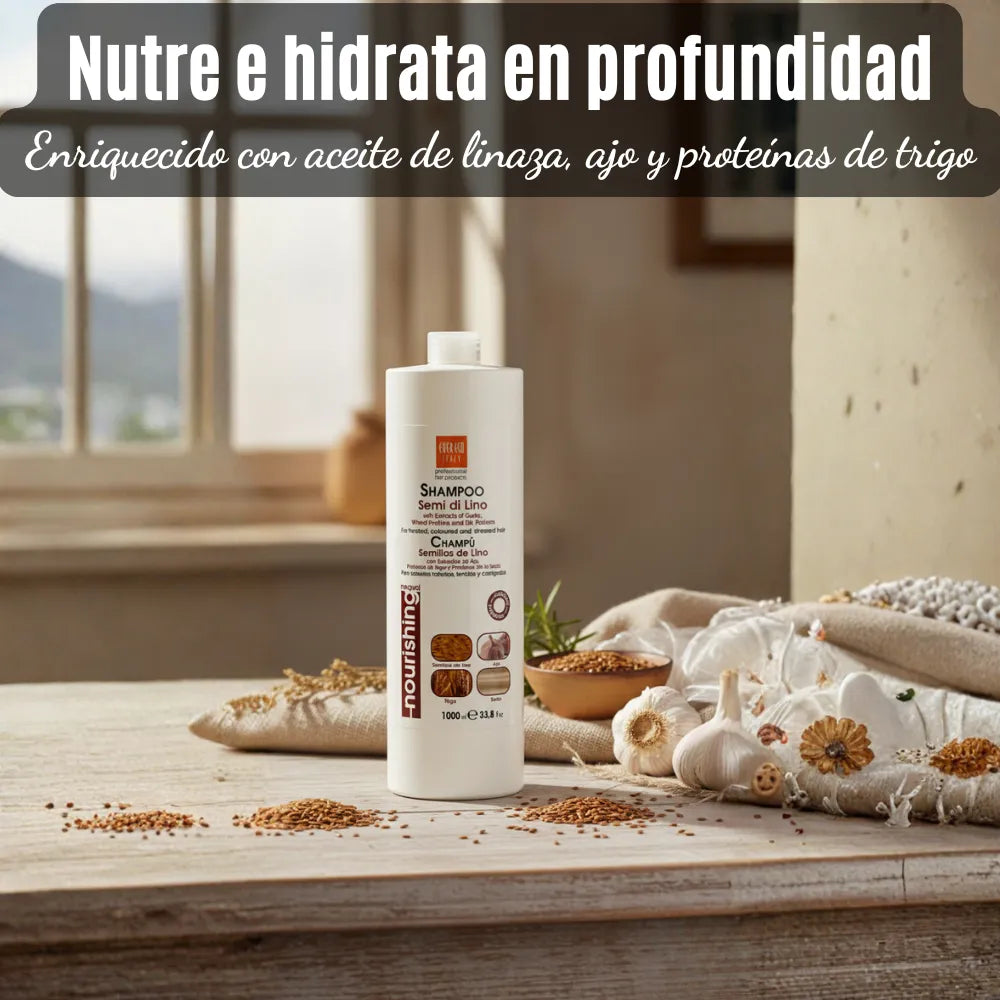 Champú de Semillas de Lino – Nutrición y Luminosidad Profesional | 1000 ml
