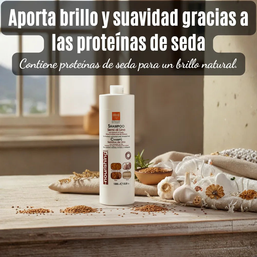 Champú de Semillas de Lino – Nutrición y Luminosidad Profesional | 1000 ml