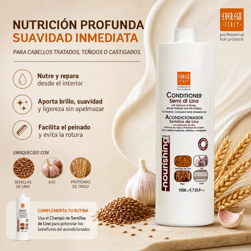Acondicionador de Semillas de Lino – Suavidad y Brillo Profesional | 1000 ml