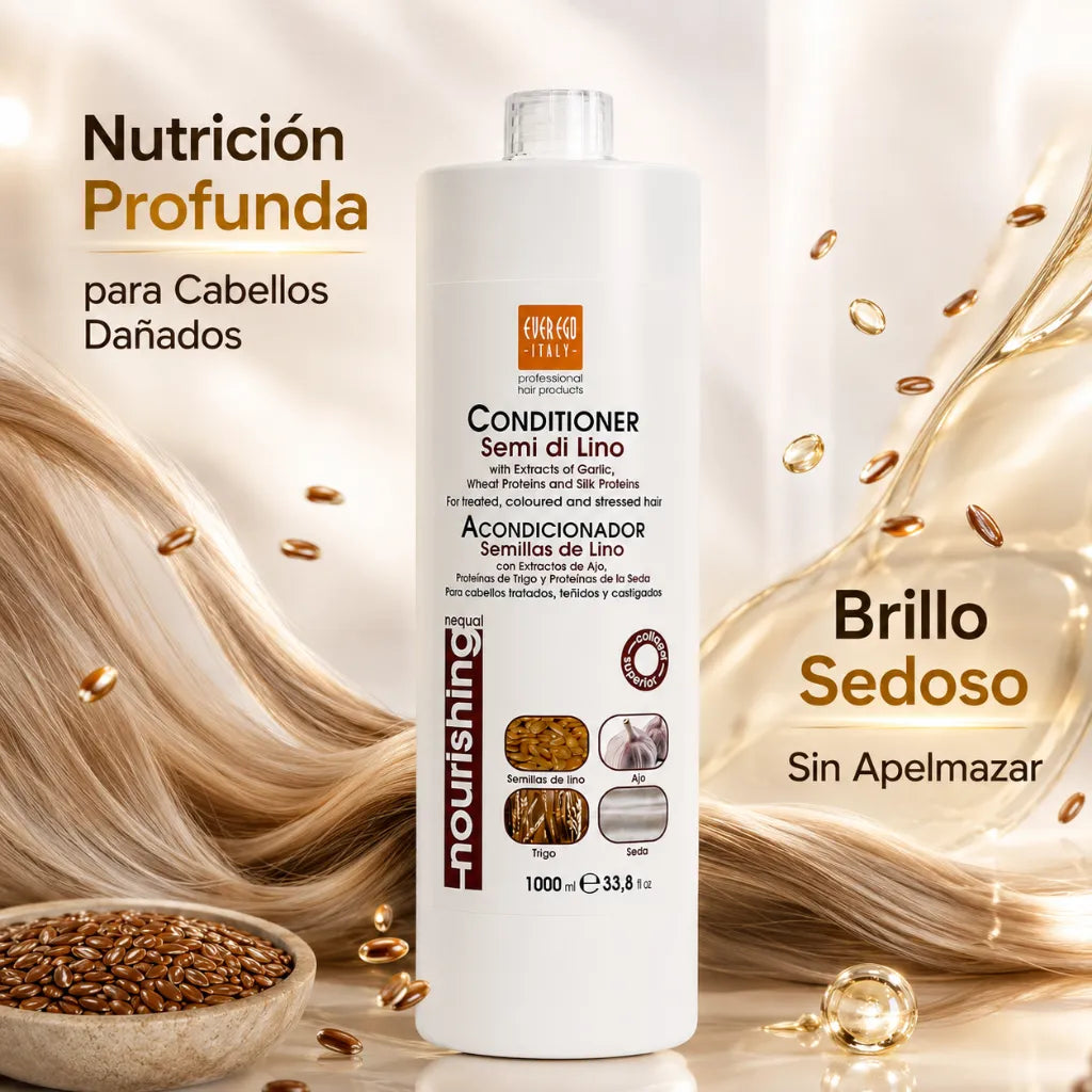 Acondicionador de Semillas de Lino – Suavidad y Brillo Profesional | 1000 ml