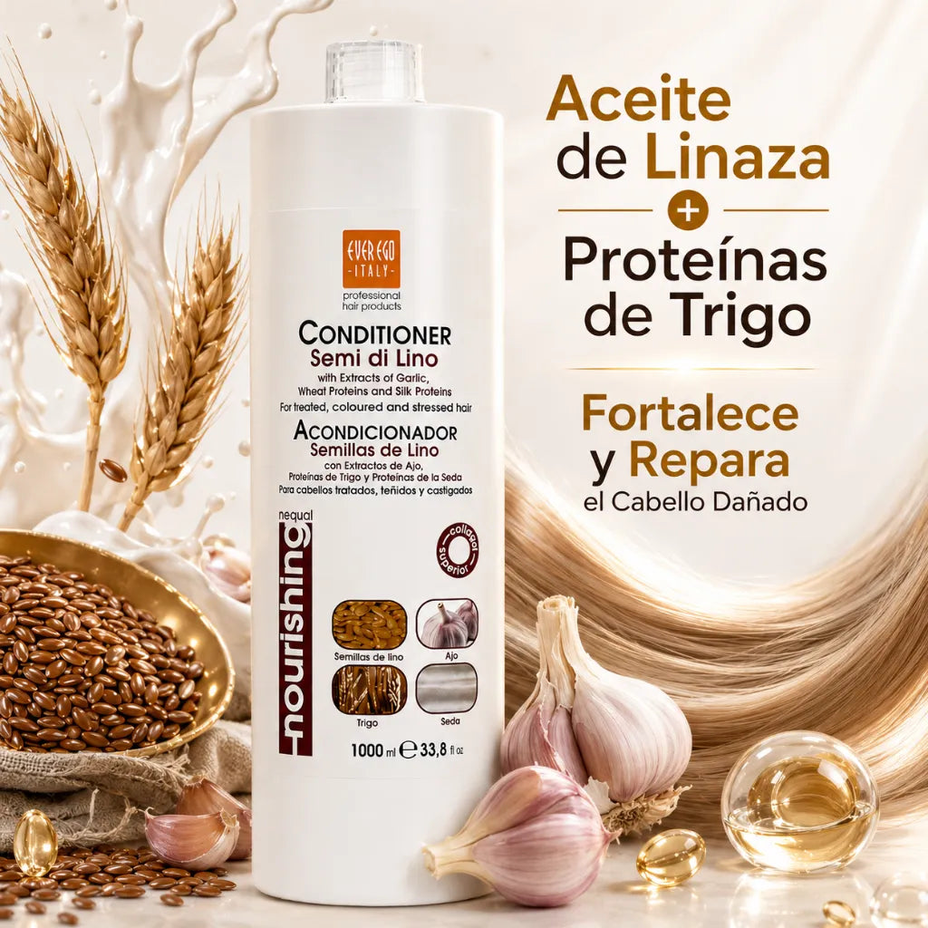 Acondicionador de Semillas de Lino – Suavidad y Brillo Profesional | 1000 ml