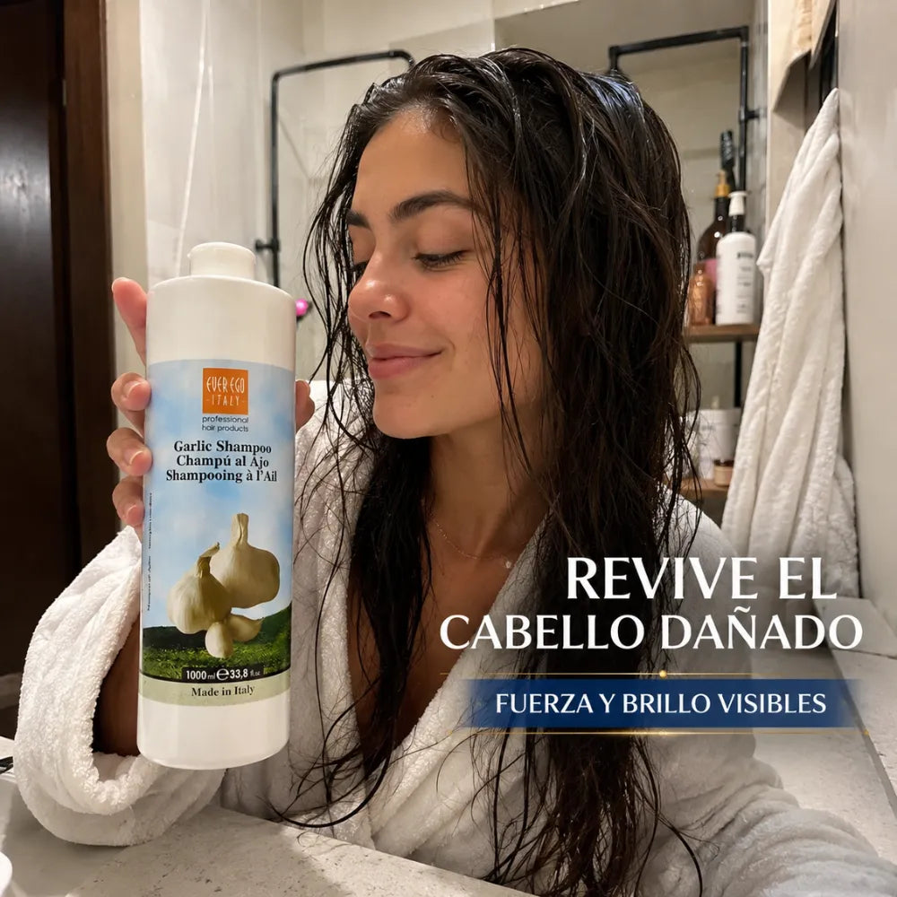Champú Regenerador al Ajo – Fortalece, Nutre y Revitaliza el Cabello Tratado | 1000/300 ml