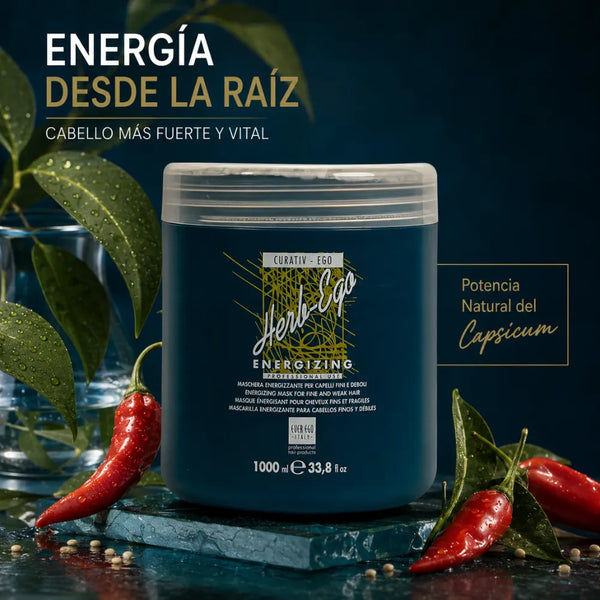 Mascarilla Energizante al Extracto de Pimiento – Fortalecimiento y Vitalidad Capilar | 1000 ml