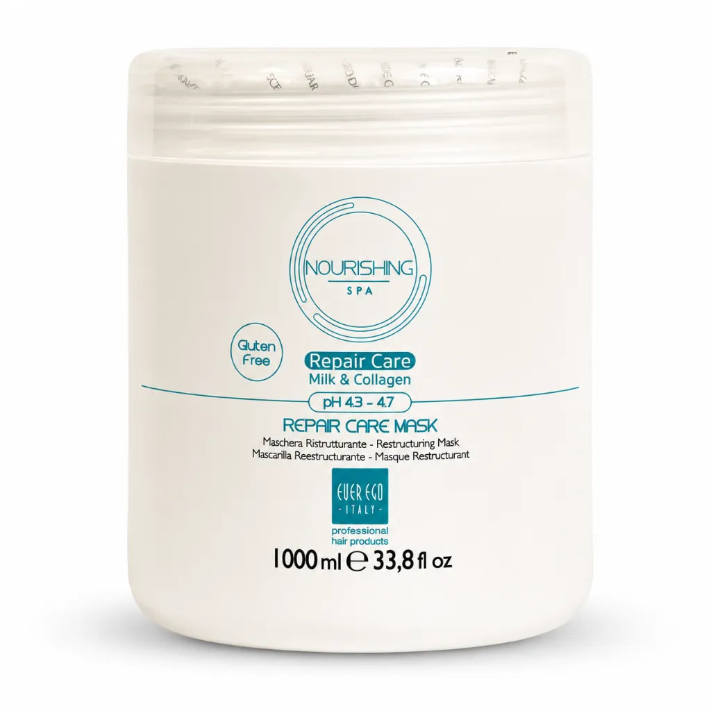 Ever Ego Italy – Mascarilla Restructurante con Colágeno y Proteína de Leche para Cabello Dañado 1000ml