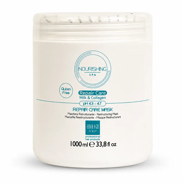 Ever Ego Italy – Mascarilla Restructurante con Colágeno y Proteína de Leche para Cabello Dañado 1000ml