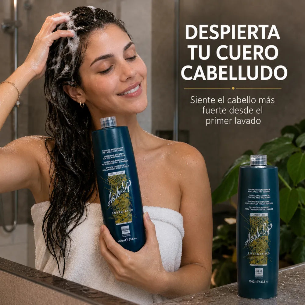Champú Energizante al Extracto de Pimiento – Fuerza y Vitalidad para Cabellos Finos y Débiles | 1000 ml