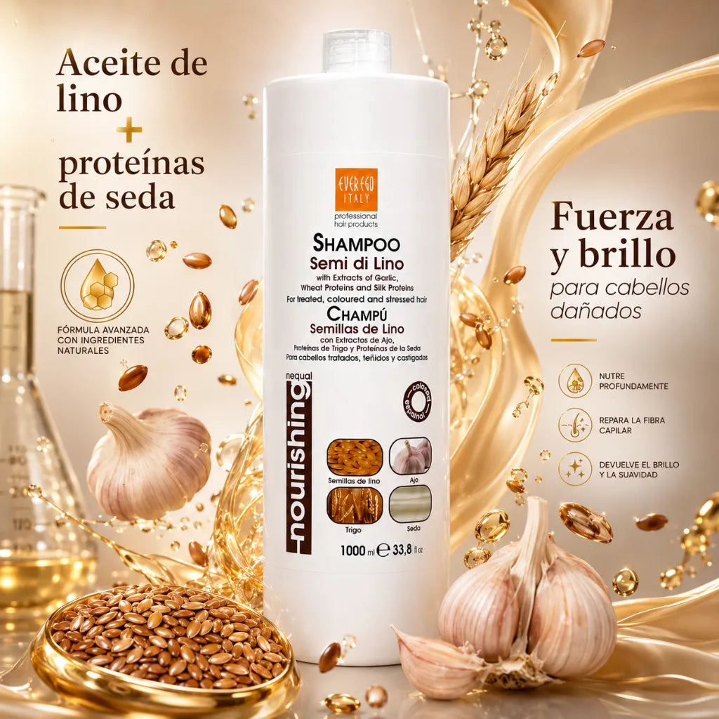 Champú de Semillas de Lino – Nutrición y Luminosidad Profesional | 1000 ml