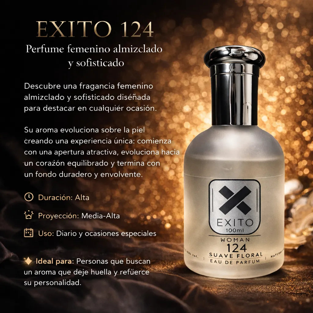 EXITO 124 - Perfume femenino almizclado y sofisticado 100 ml
