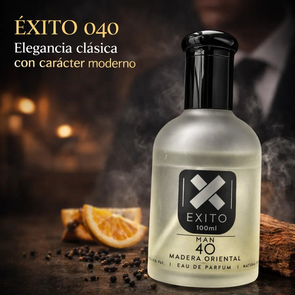 EXITO 040 - Perfume masculino elegante cálido y versátil
