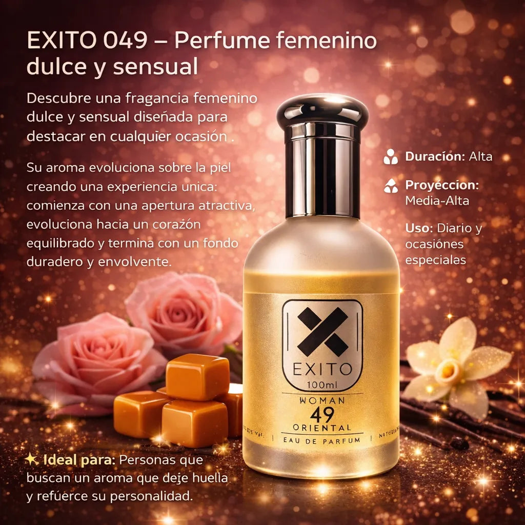 EXITO 049 - Perfume femenino dulce y sensual 100 ml