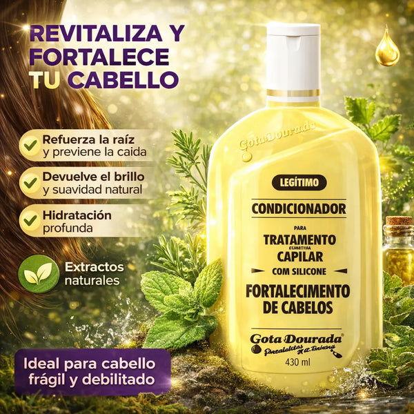 Gota Dourada – Acondicionador Fortalecedor con Extracto de Hierbas para Cabello Débil 430ml