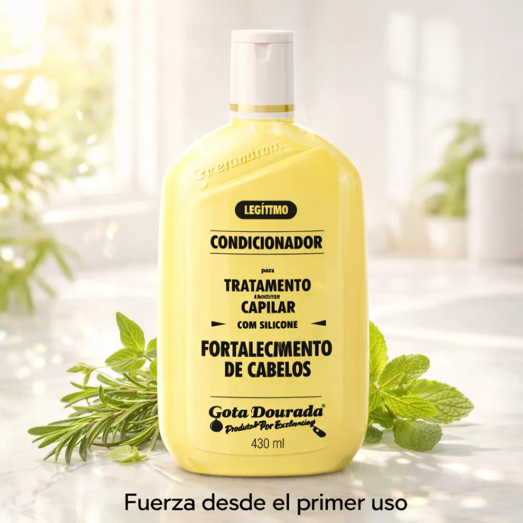 Gota Dourada – Acondicionador Fortalecedor con Extracto de Hierbas para Cabello Débil 430ml