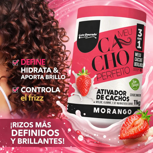 Gota Dourada – Activador de Rizos con Fresa Definición e Hidratación 1Kg