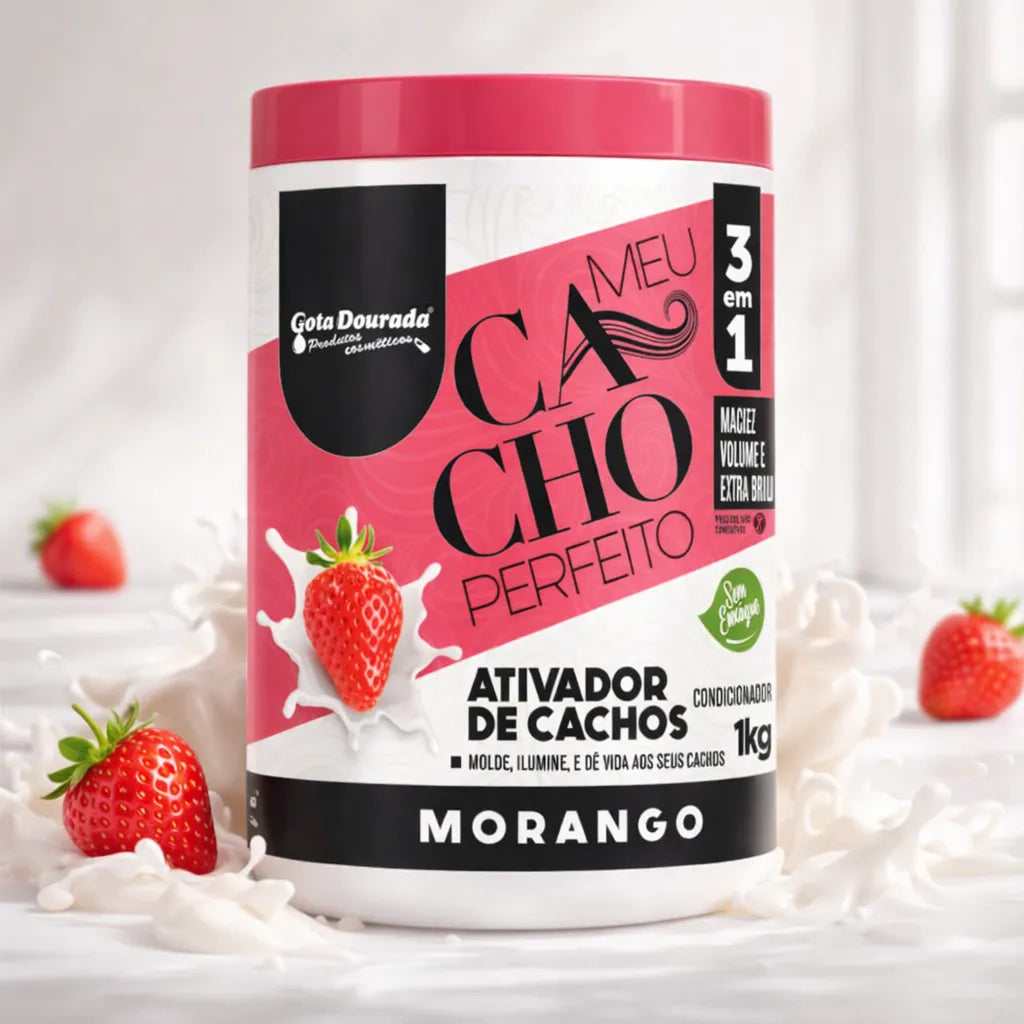 Gota Dourada – Activador de Rizos con Fresa Definición e Hidratación 1Kg