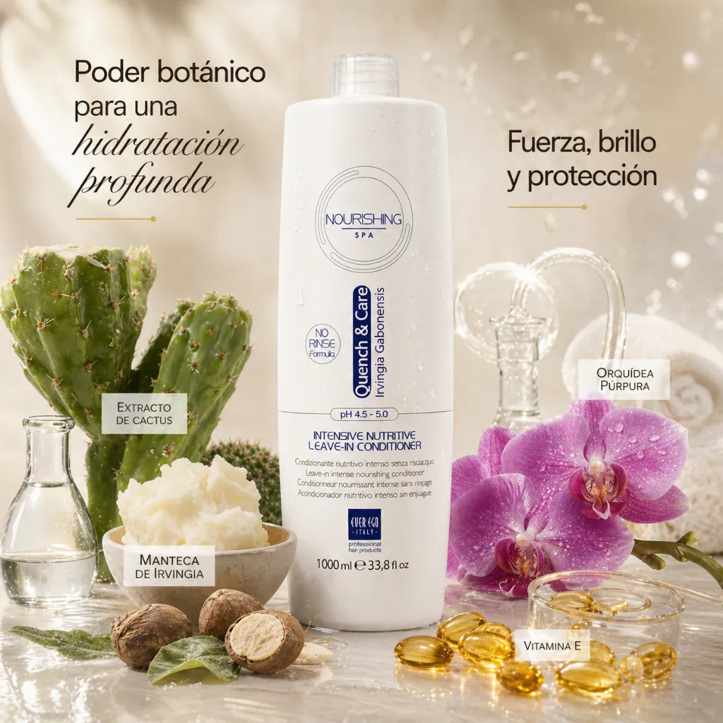 Ever Ego Italy – Acondicionador Leave-In Nutritivo para Cabello Muy Seco Irvingia Gabonensis 1000ml