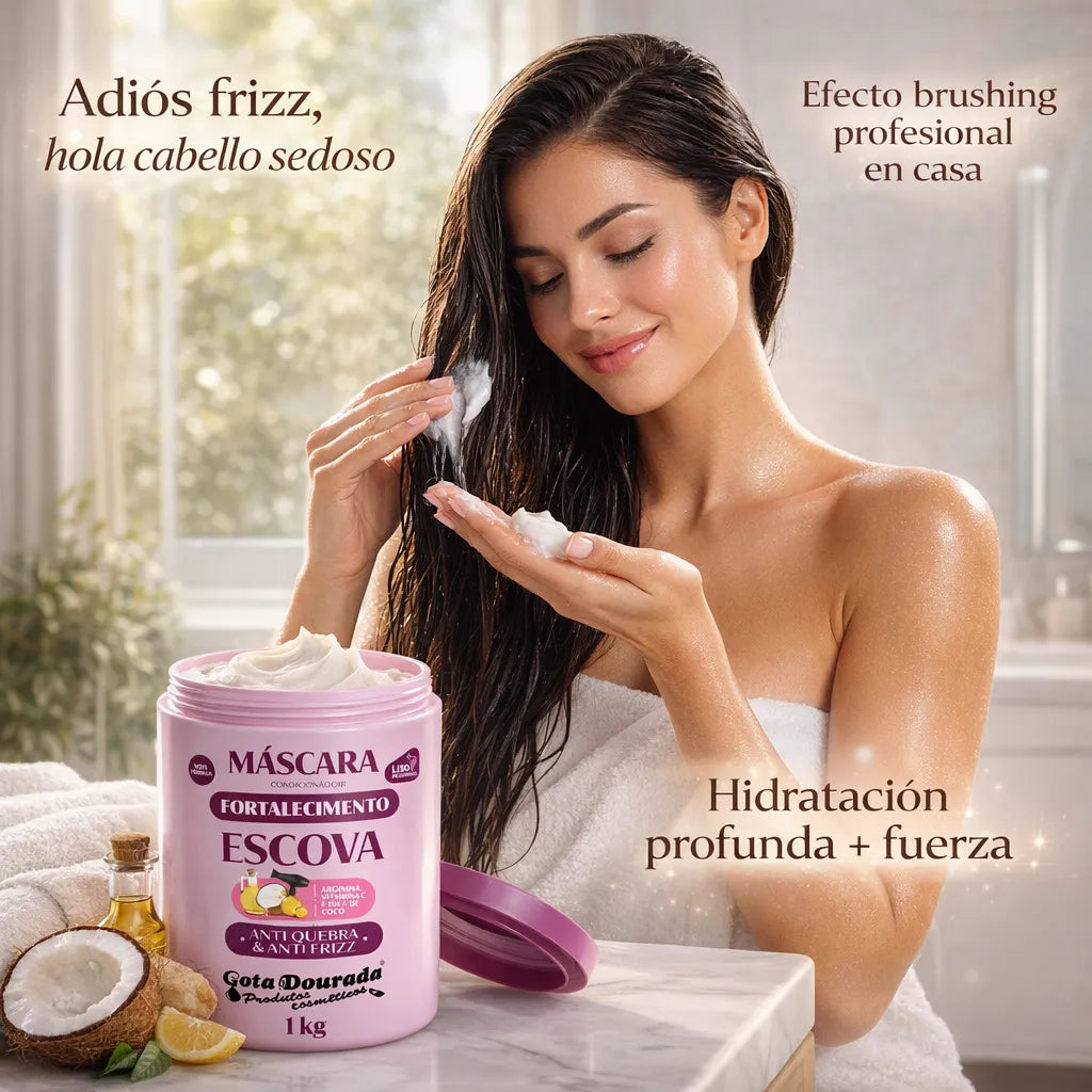 Gota Dourada – Mascarilla Capilar con Arginina Fortalecedora para Cabello con Calor 1kg