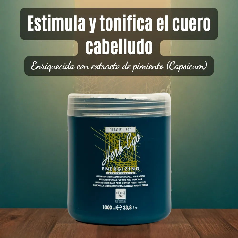 Mascarilla Energizante al Extracto de Pimiento – Fortalecimiento y Vitalidad Capilar | 1000 ml