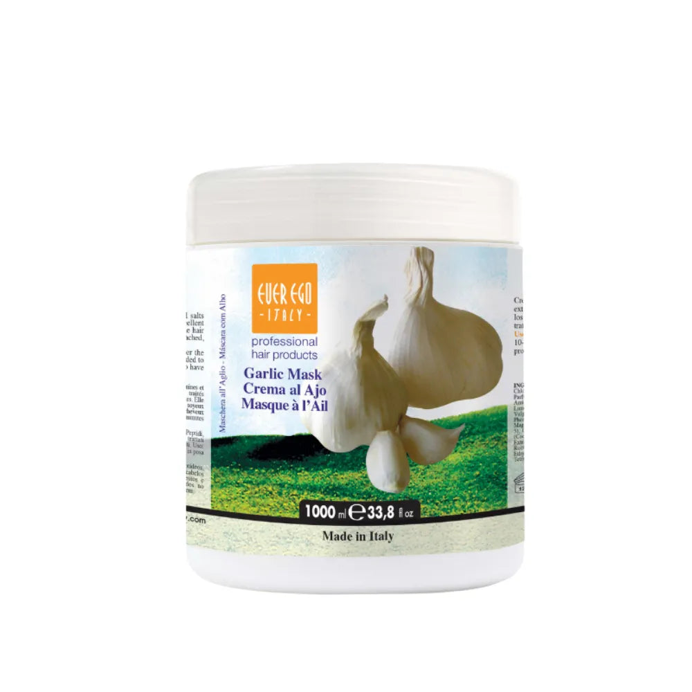 Ever Ego Italy – Pack Capilar de Ajo Fortalecedor para Cabello Dañado y Teñido 4 Productos
