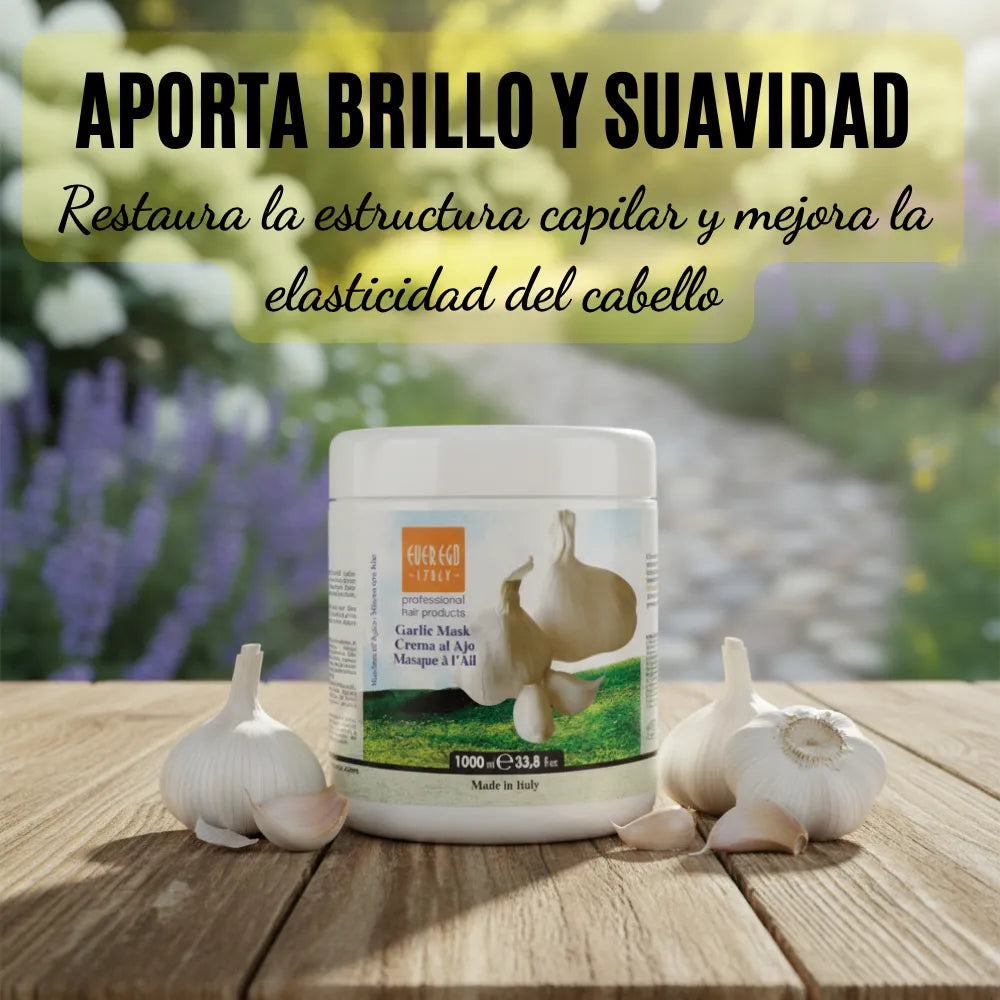 Mascarilla de Ajo Regeneradora para Cabello Dañado y Teñido