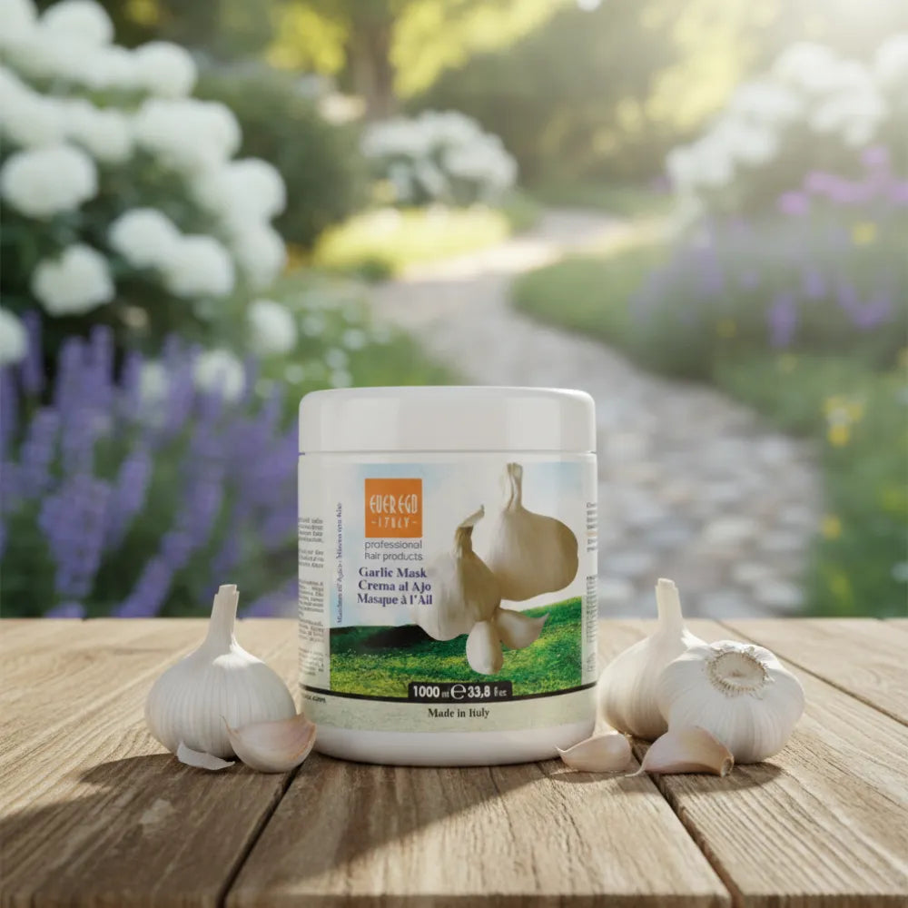 Mascarilla de Ajo Regeneradora para Cabello Dañado y Teñido