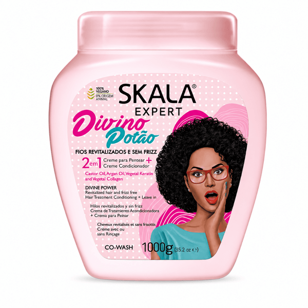 SKALA – Mascarilla Vegana Antifrizz para Cabello Rizado y Afro Divino Potão 1000g