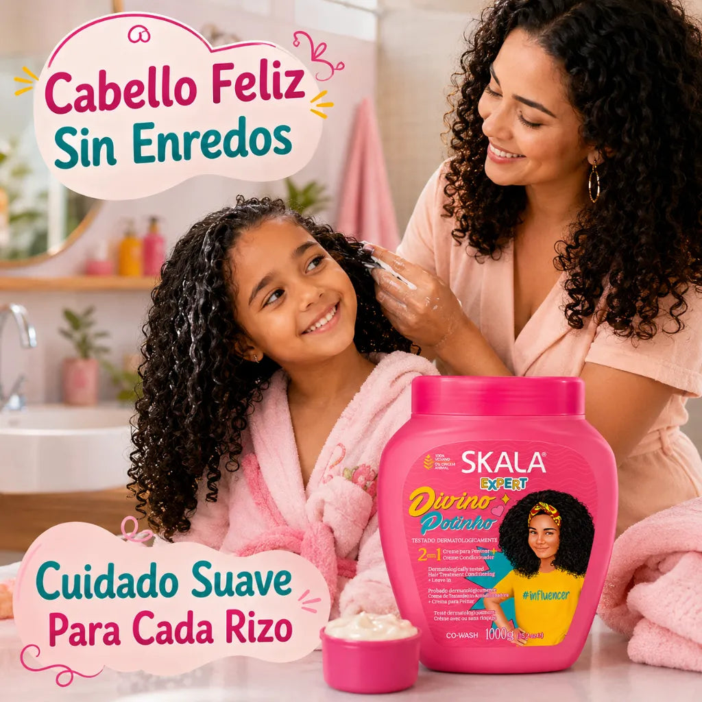 SKALA – Mascarilla Capilar Kids Divino Potinho Hidratante para Peinar 1000ml